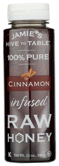 HIVE TO TABLE HONEY FARMS: Cinnamon Infused Raw Honey, 12 oz