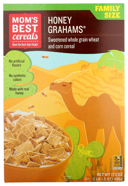 Meet Mom's Best Honey Grahams® cereal, our version of a craveable family favorite. Featuring whole-grain graham crisps and just enough real honey.
