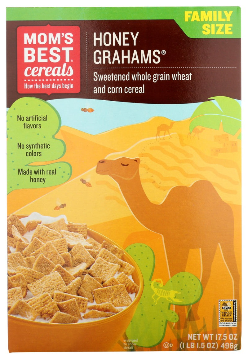 Meet Mom's Best Honey Grahams® cereal, our version of a craveable family favorite. Featuring whole-grain graham crisps and just enough real honey.