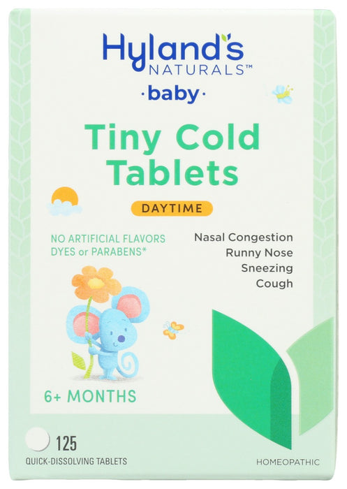 With their brand new little immune system, babies are vulnerable to colds. These soothing tablets help ease their head-clogging symptoms with effective natural active ingredients, so they can get back to focusing on exploring the world around them.¹
Temporarily relieves symptoms of common cold in children, including: runny nose or eyes, nasal congestion, headache, sneezing, cough.¹