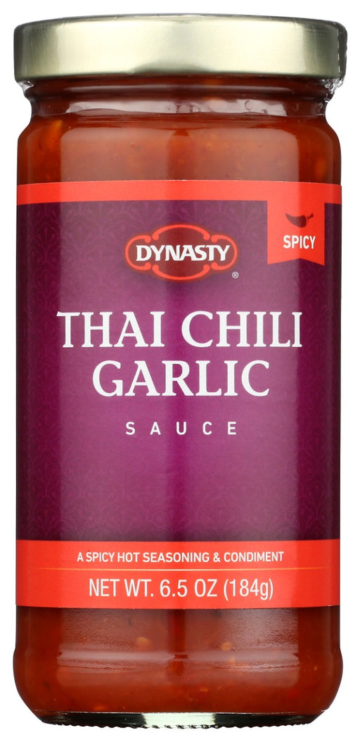 Dynasty Thai Chili Garlic Paste is a ready-to-use spicy seasoning and condiment made from red chili peppers, white vinegar and garlic. Chili paste is widely used in asian cuisine and will be a tasty addition to your favorite recipes. This versatile ingredient can be added to stir-fry combinations or soups to add flavor and heat.
