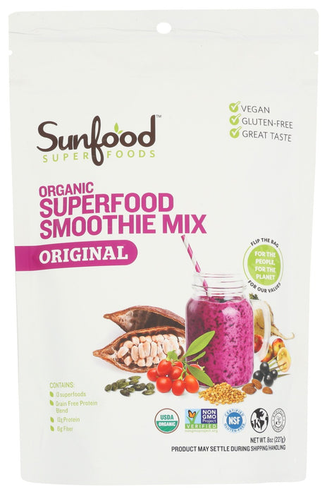 SUNFOOD SUPERFOODS: Superfood Smoothie Mix Organic, 8 oz