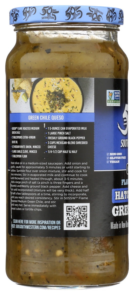505 SOUTHWESTERN: Hatch Valley Roasted Green Chile Medium, 16 oz