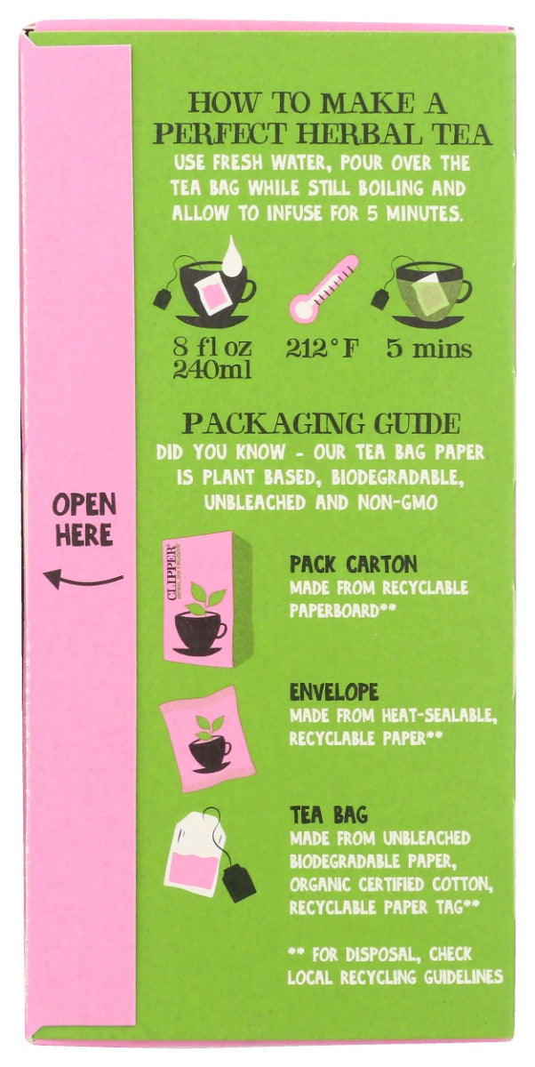 CLIPPER: Organic Strawberry Elderflower Herbal Tea, 1.41 oz