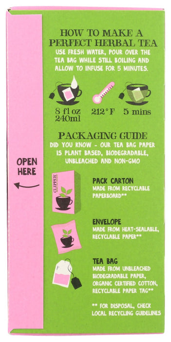 CLIPPER: Organic Strawberry Elderflower Herbal Tea, 1.41 oz