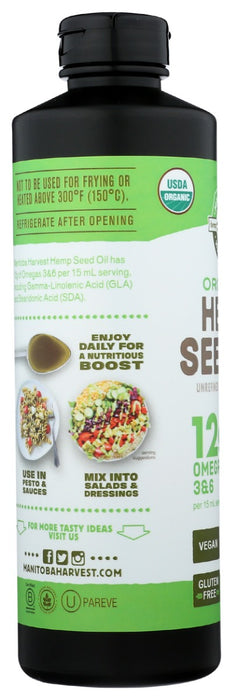 MANITOBA HARVEST: Organic Hemp Seed Oil, 16.9 oz