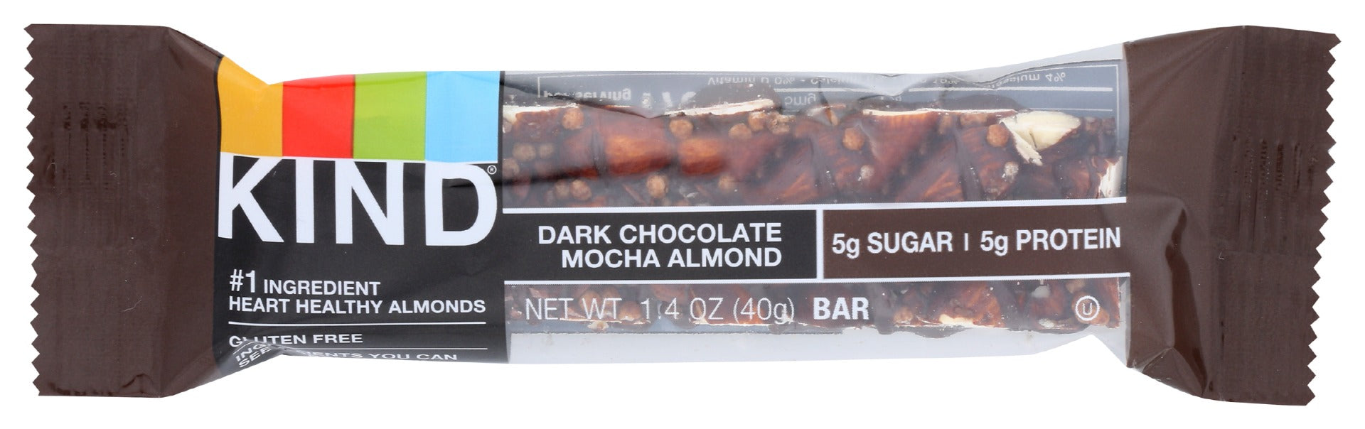 We agree coffee is too good to be limited to one cup of joe in the AM. Savor the taste of dark chocolate mocha all day with this buzz worthy almond-packed snack with 5g of sugar per bar.