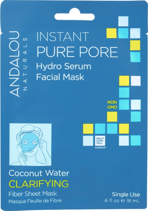Clarifying Hydro Serum enriched with fruit stem cell complex, willow bark, and coconut water instantly hydrates and replenishes, soothing and purifying to help curb bacteria, purify pores, and calm inflammation for a clear complexion.