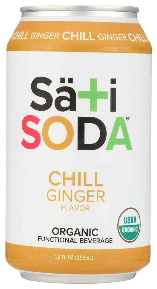 SATI SODA: Organic Chill Ginger Soda, 12 fo