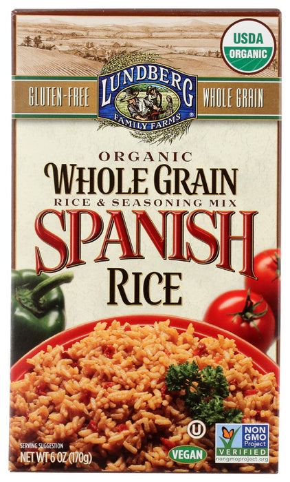 LUNDBERG: Organic Whole Grain Spanish Rice, 6 oz