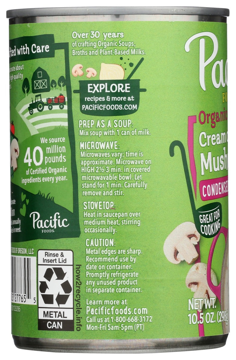 PACIFIC FOODS: Organic Cream of Mushroom Soup, 10.5 oz