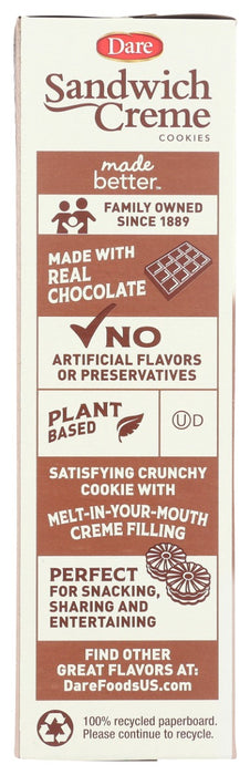 DARE: Sandwich Creme Chocolate Fudge Cookies, 10.2 oz