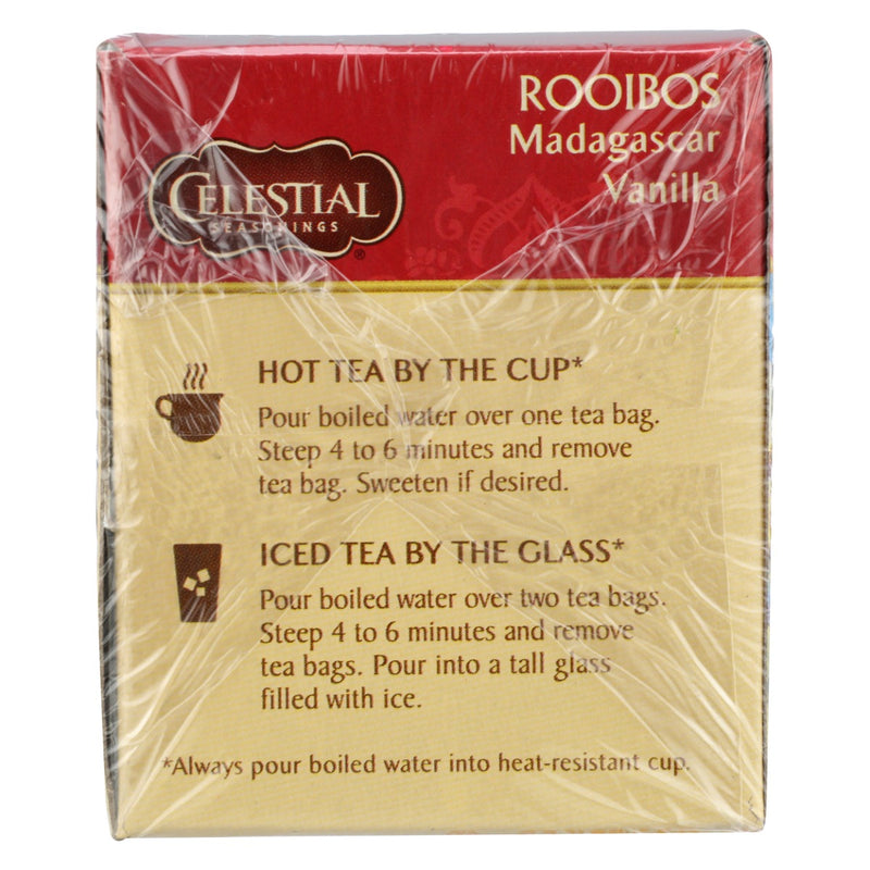 CELESTIAL SEASONINGS: Madagascar Vanilla Rooibos Herbal Tea, 20 bg