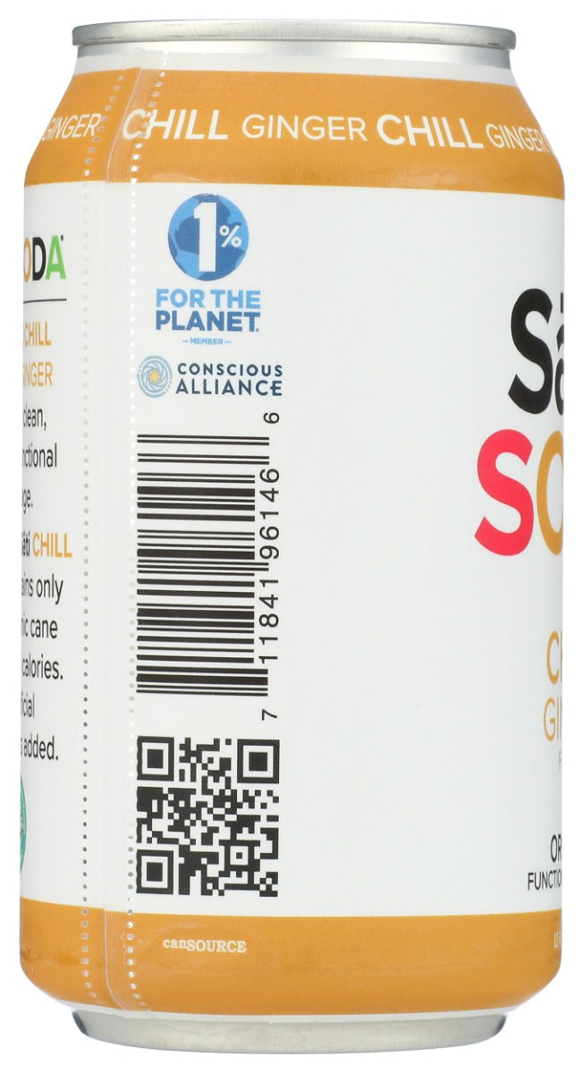 SATI SODA: Organic Chill Ginger Soda, 12 fo