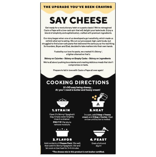 ITS SKINNY: Cacio E Pepe Pasta Meal, 9.7 oz