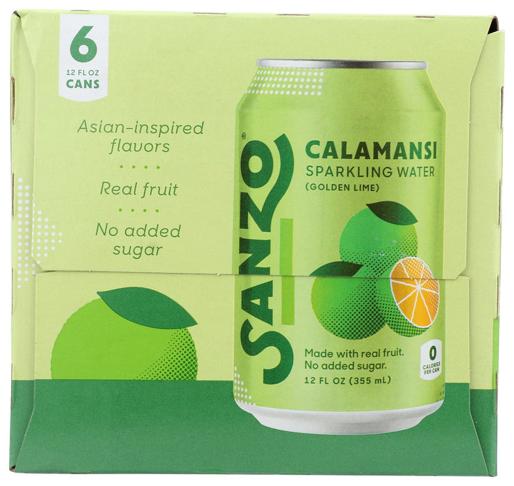 SANZO: Calamansi Golden Lime Sparkling Water 6Pk, 72 fo