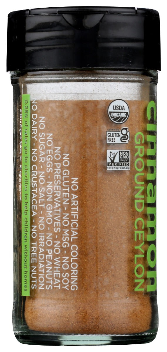 SPICELY ORGANICS: Organic Cinnamon Ceylon Ground Jar, 1.4 oz