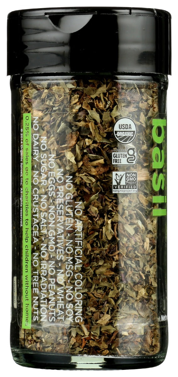 SPICELY ORGANICS: Organic Basil Jar, 0.5 oz