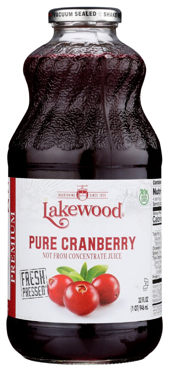 Introducing Lakewood Premium Pure Cranberry Juice, where each 32-ounce bottle captures the bold, vibrant flavors of 3 lbs. of cranberries. Available in both 2-pack and 6-pack options, this juice is not just a drink; it's an expression of nature's intensity, meticulously crafted to bring a burst of bold flavor to your day.
