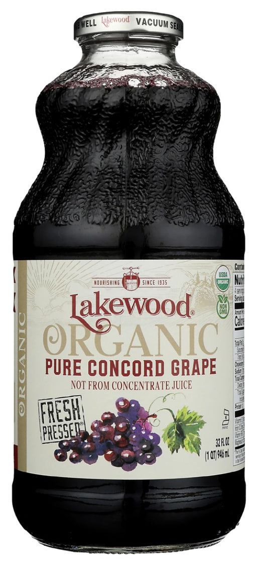 Discover the deep, vibrant flavors of Lakewood Organic Concord Grape Juice where each 32-ounce bottle captures the essence of 3 lbs. of organic concord grapes. Offered in both 2-pack and 6-pack options, this juice is a celebration of nature's bounty, crafted for those who appreciate the finer things in life.  