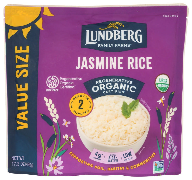 LUNDBERG: Regenerative Organic Certified 2 Minute Jasmine Rice, 17.3 oz