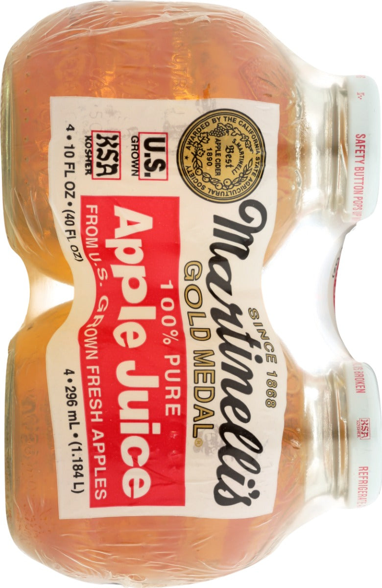 MARTINELLI: Apple Juice Glass With Label 4Pk, 40 fo