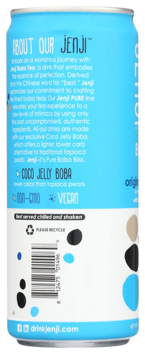 JENJI PURE: Original Milk Tea Boba Tea, 10.8 fo