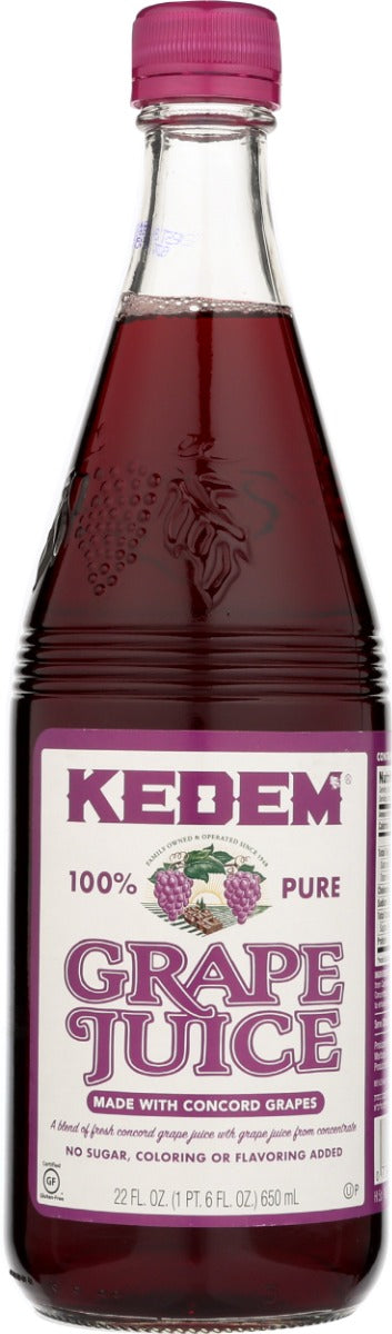 Made from 100% US Concord grapes.
All Natural.
Gluten Free.
Kosher for Passover.
Certified by the OU.