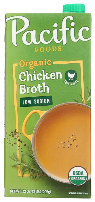 We slow-simmer organic free-range chicken with just the right amount of seasonings, without all the sodium. Sip a cup of warm low sodium broth instead of coffee or tea for a delicious, satisfying addition to your everyday low fat routine. Our USDA Certified Organic broth is made from non-GMO ingredients and is gluten free and fat free.