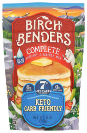 These keto pancakes meet your macros, with only 5g net carbs per serving so you can enjoy your favorite breakfast again. We've created the pancakes of the future. We hope they don't rebel against mankind.