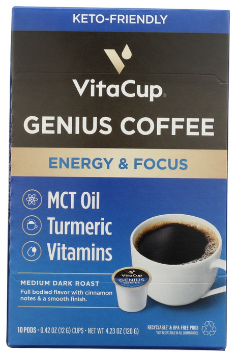 Each pod is infused with premium superfoods to boost energy, focus, and clarity. 