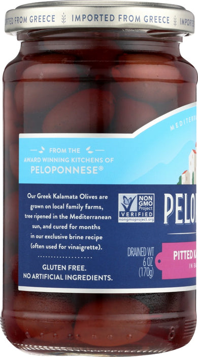 PELOPONNESE: Pitted Kalamata Olives, 6 oz