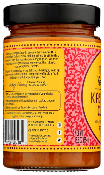 MAYA KAIMAL: Kashmiri Curry Indian Simmer Sauce, 12.5 oz