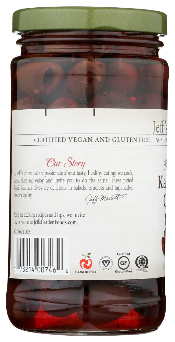 JEFFS GARDEN: Organic Pitted Greek Kalamata Olives, 7 oz