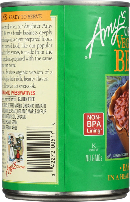 AMYS: Organic Vegetarian Baked Beans, 15 oz