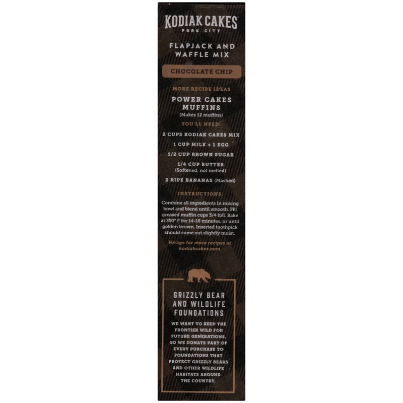 KODIAK: Flapjack and Waffle Mix Power Cakes Chocolate Chip, 18 oz