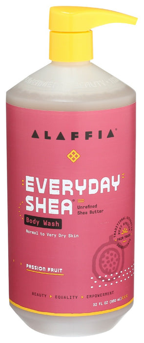 ALAFFIA: Body Wash Shea Passion Fruit, 32 fo