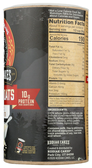 KODIAK: Oatmeal Classic Rolled Oats Canister, 16 oz