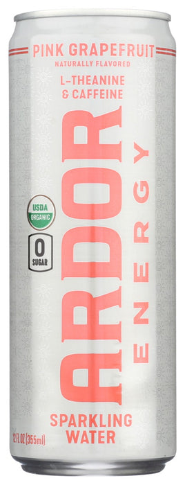 ARDOR ORGANIC: Pink Grapefruit Sparkling Water, 12 fo