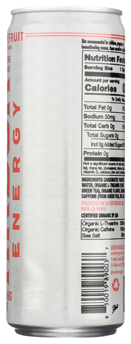 ARDOR ORGANIC: Pink Grapefruit Sparkling Water, 12 fo