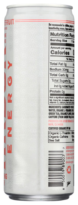 ARDOR ORGANIC: Pink Grapefruit Sparkling Water, 12 fo