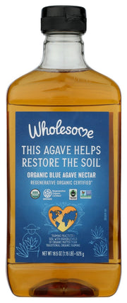 WHOLESOME: Organic Blue Agave Nectar, 18.5 oz