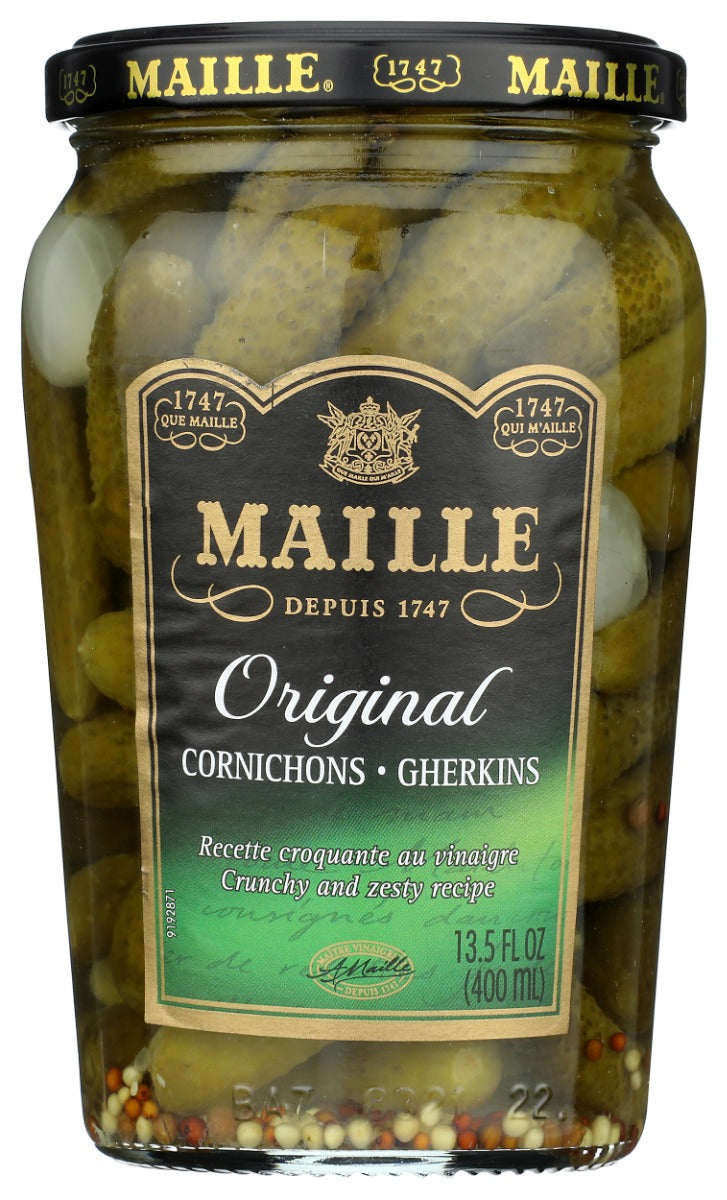These special little pickled cornichons (gherkins), harvested before reaching maturity for that extra-tart bite, make the perfectly balanced garnish for a meat terrine, pÃ¢t or GruyÃ¨re cheese. They are essential nibbling when there is a plate of fennel salami or cured ham on the go. They also add flavor and are an essential component in classic dishes ranging from steak tartar and sauce gribiche, to potato salad.

