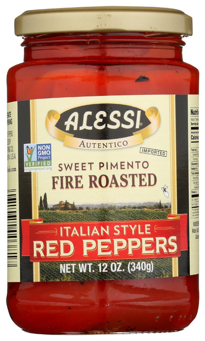 ALESSI: Italian Style Fire Roasted Red Peppers, 12 oz