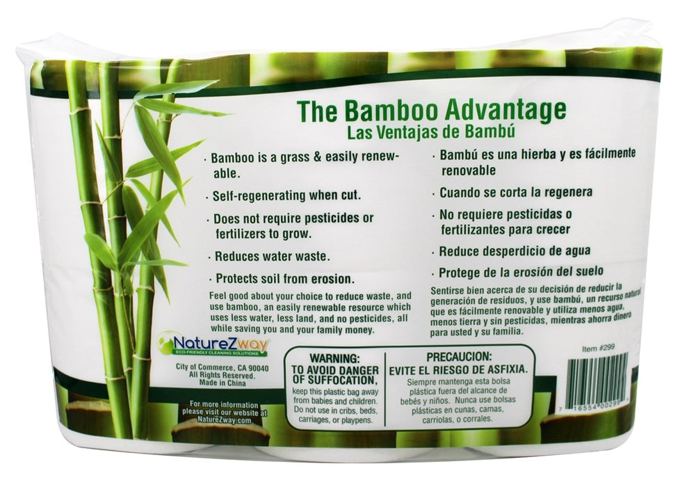 NATUREZWAY: Bamboo Bath Tissue 6 Rolls, 1 pack