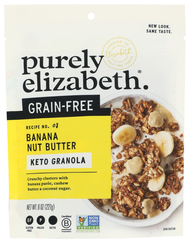 Made with banana puree, rich cashews and hints of vanilla, our Banana Nut Butter Grain-Free Nut Granola features nuts, superfood seeds and coconut sugar for a crunchy texture and delicious salty sweet taste. It is all the flavor you crave, free of oats and grains! 