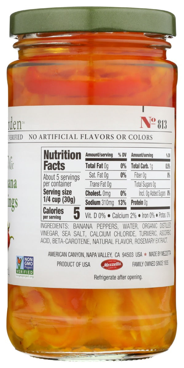 JEFFS NATURALS: Sunshine Mix Mild Banana Pepper Rings, 12 fl oz