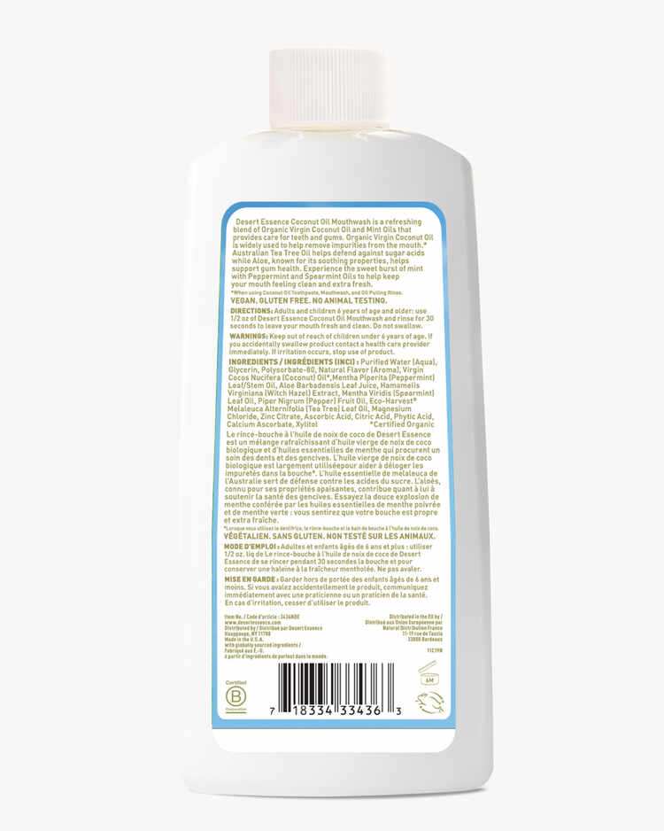 DESERT ESSENCE: Mouthwash Coconut Oil, 16 fl oz - No Brand For Less