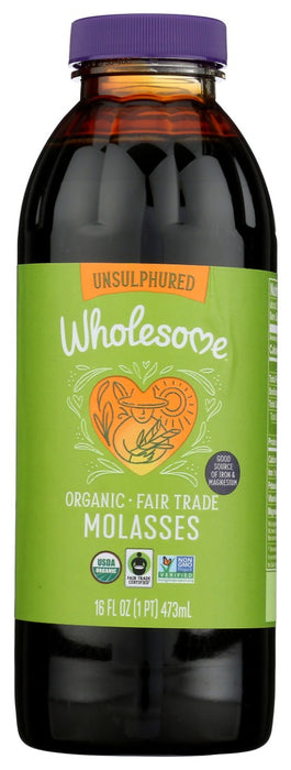 WHOLESOME SWEETENERS: Organic Molasses Unsulphured, 16 oz