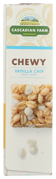 CASCADIAN FARM ORGANIC: Chewy Vanilla Chip Granola Bar, 7.4 oz